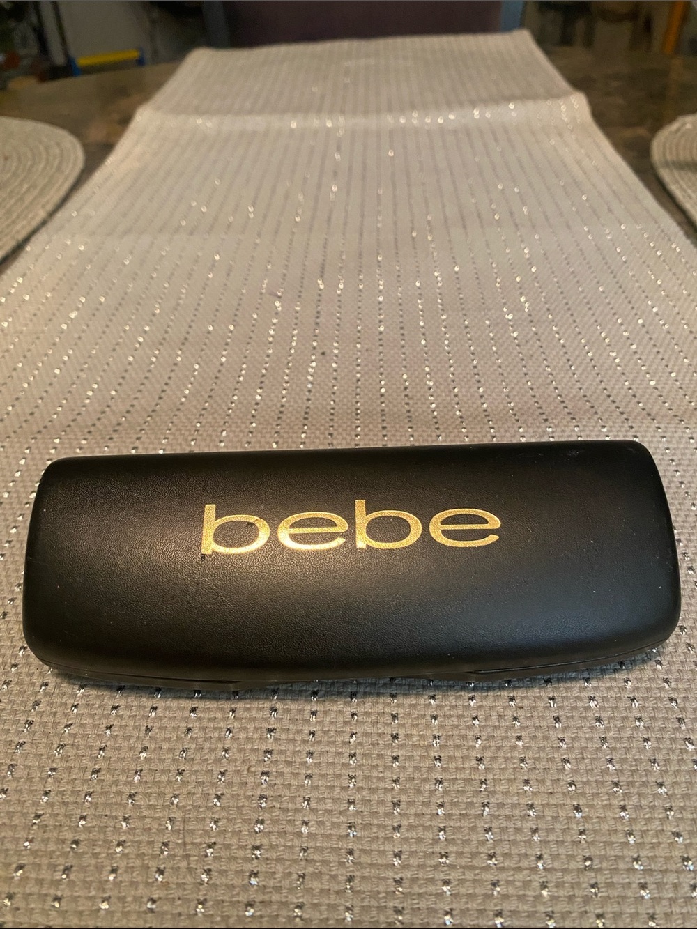 bebe Black & Gold Hard Sunglasses Case